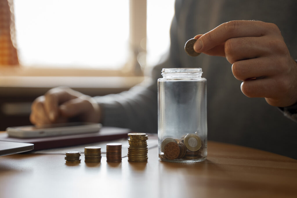 man-saving-money